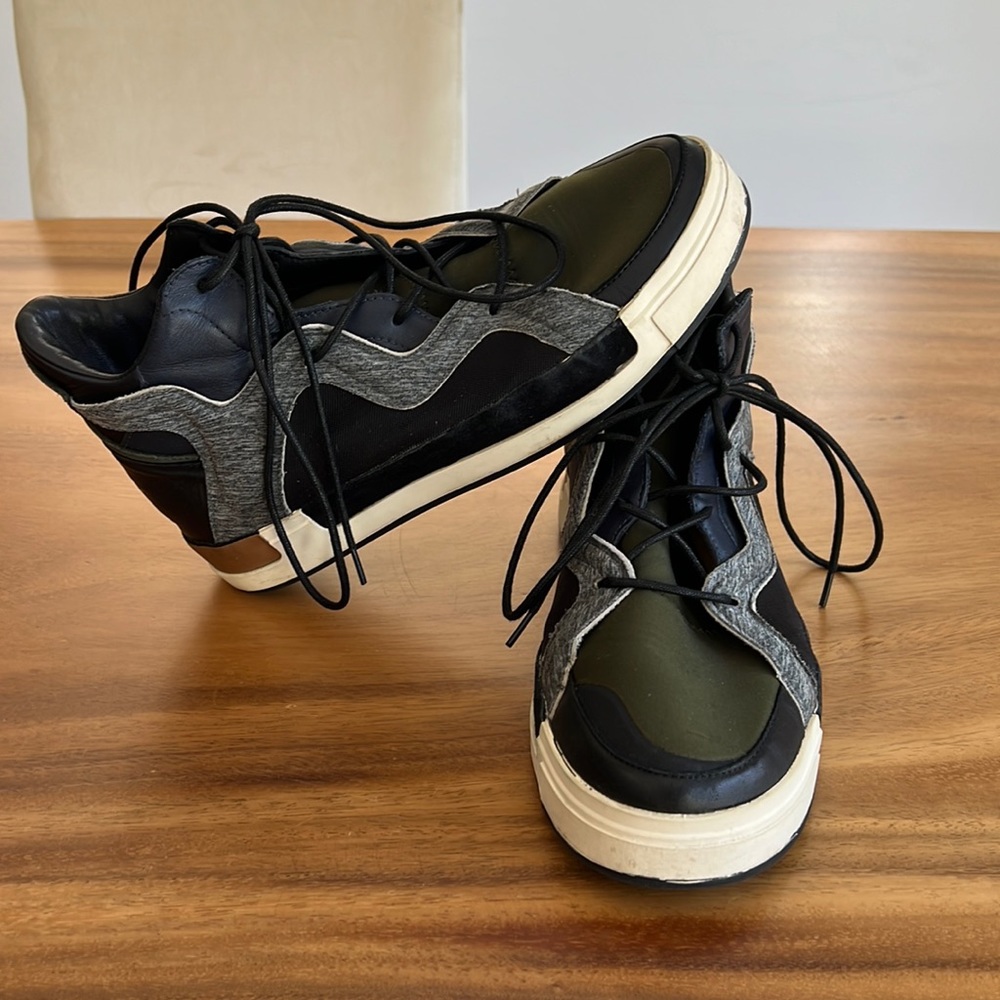 Y3 Leather and Canvas Sneaker